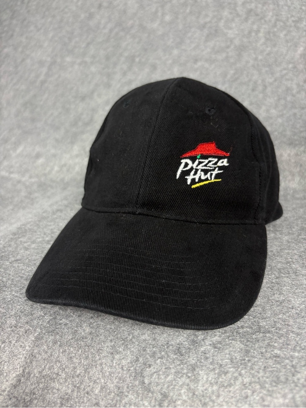 Pizza Hut Employee Adjustable Dad Hat Black Embroidered Logo Cap